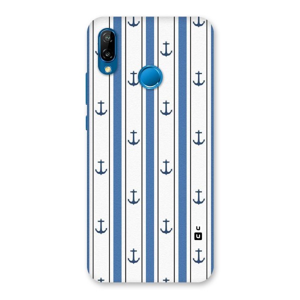 Anchor Stripe Lines Back Case for Huawei P20 Lite