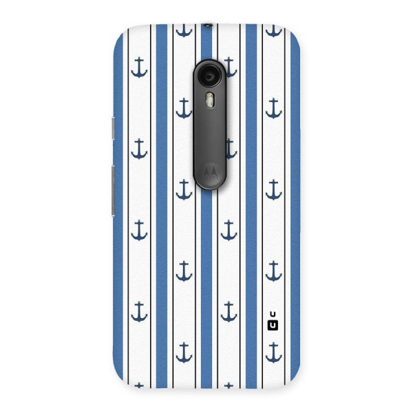 Anchor Stripe Lines Back Case for Moto G3