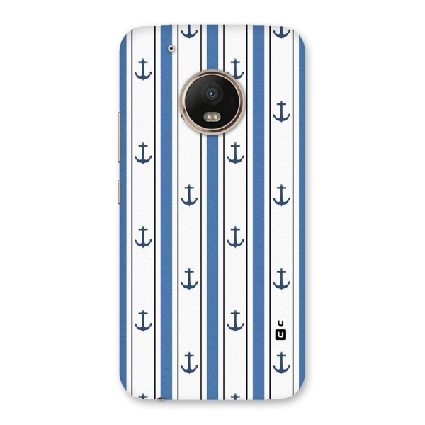 Anchor Stripe Lines Back Case for Moto G5 Plus