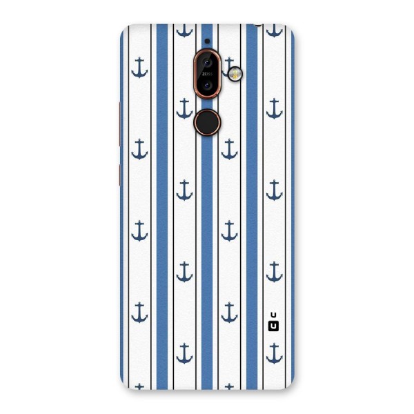 Anchor Stripe Lines Back Case for Nokia 7 Plus