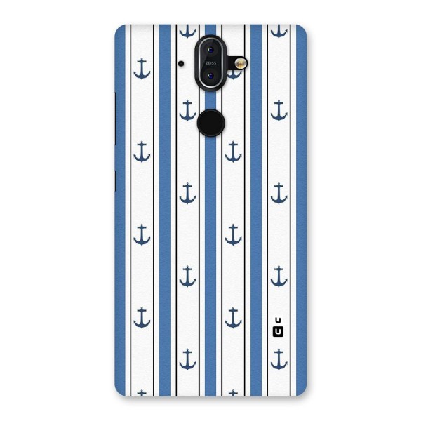 Anchor Stripe Lines Back Case for Nokia 8 Sirocco