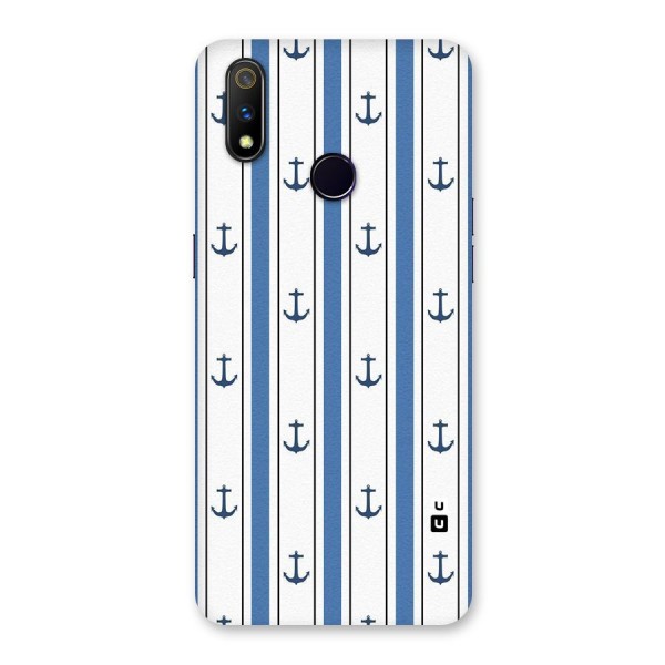 Anchor Stripe Lines Back Case for Realme 3 Pro