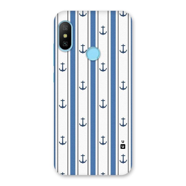 Anchor Stripe Lines Back Case for Redmi 6 Pro