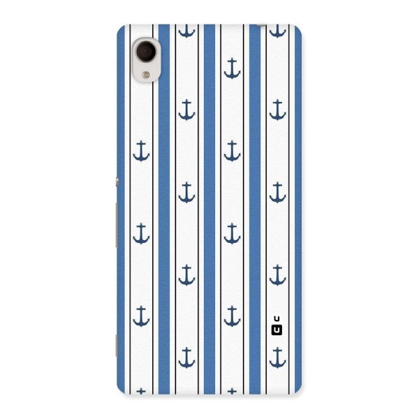 Anchor Stripe Lines Back Case for Xperia M4 Aqua