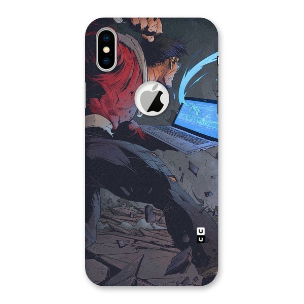 Angry Programmer Back Case for iPhone XS Logo Cut