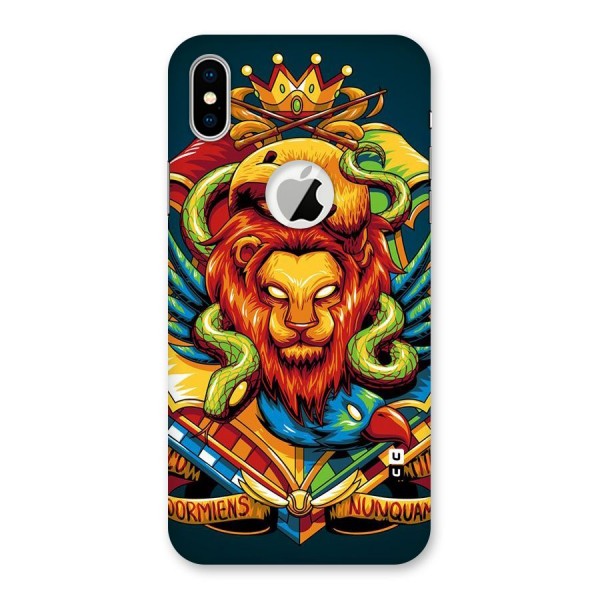 Animal Art Back Case for iPhone XS Logo Cut