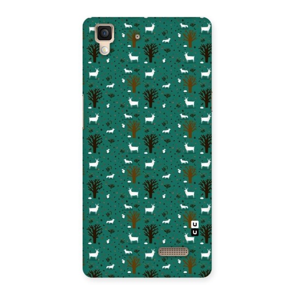 Animal Grass Pattern Back Case for Oppo R7