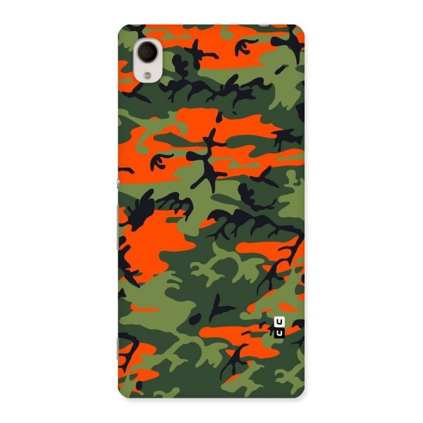 Army Pattern Back Case for Xperia M4 Aqua