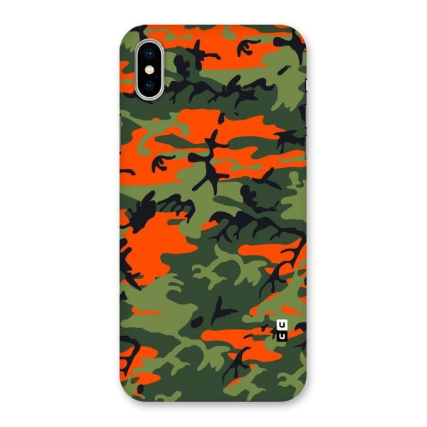 Army Pattern Back Case for iPhone X