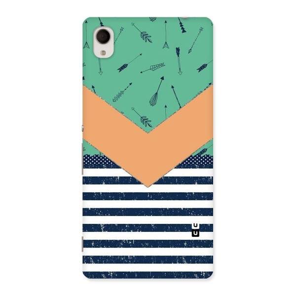 Arrows and Stripes Back Case for Xperia M4 Aqua