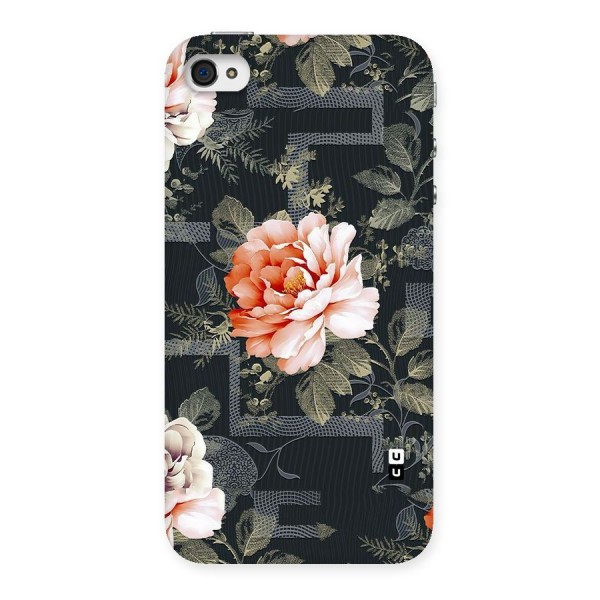 Art And Floral Back Case for iPhone 4 4s