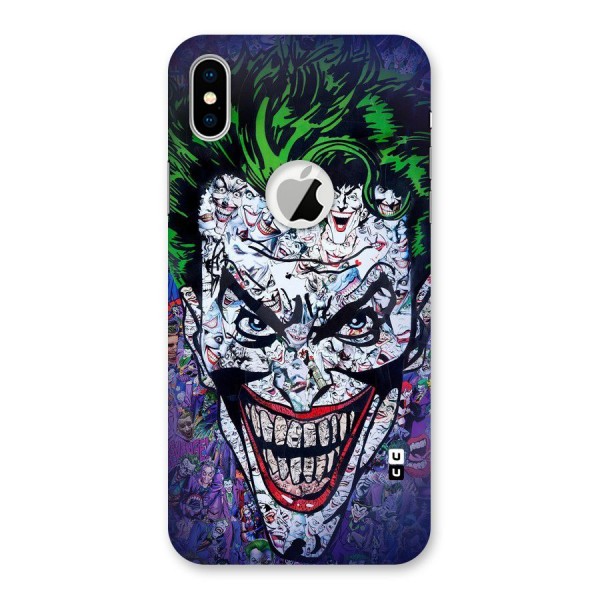 Art Face Back Case for iPhone XS Logo Cut