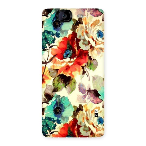 Artsy Bloom Flower Back Case for Canvas Knight A350