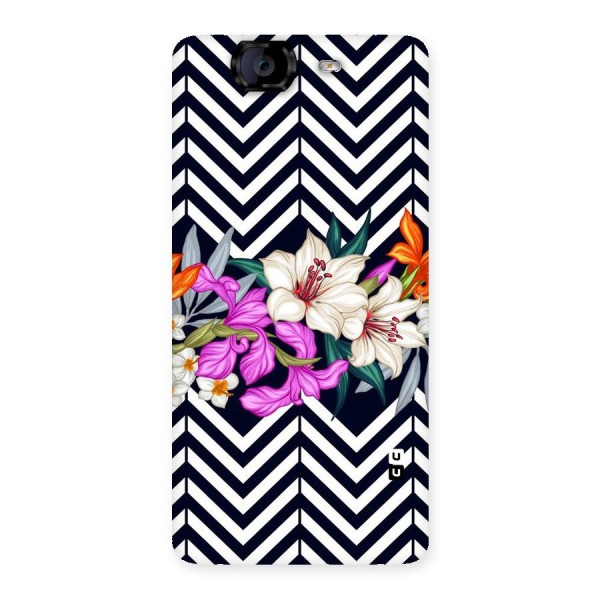 Artsy ZigZag Floral Back Case for Canvas Knight A350