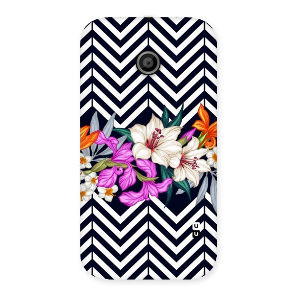 Artsy ZigZag Floral Back Case for Moto E