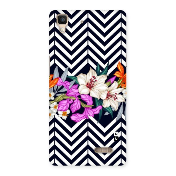 Artsy ZigZag Floral Back Case for Oppo R7