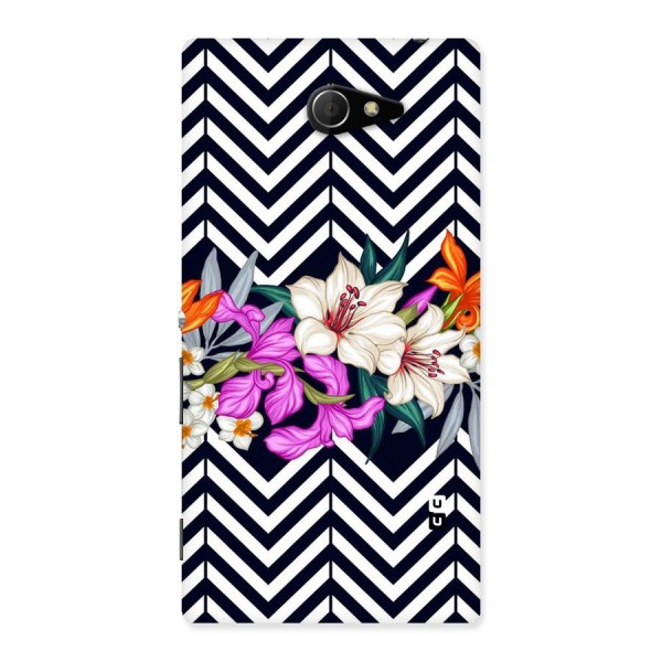 Artsy ZigZag Floral Back Case for Sony Xperia M2