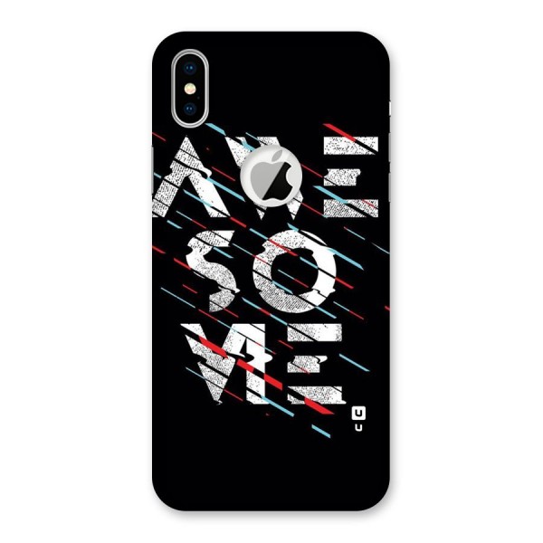 Awesome Me Back Case for iPhone XS Logo Cut