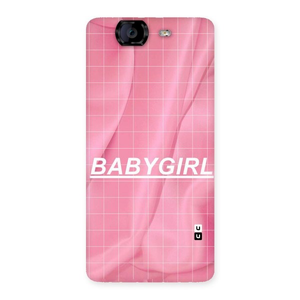 Baby Girl Check Back Case for Canvas Knight A350