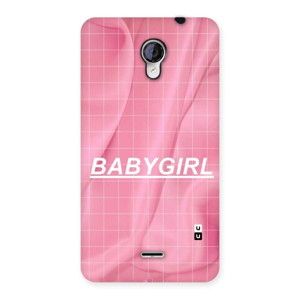 Baby Girl Check Back Case for Micromax Unite 2 A106