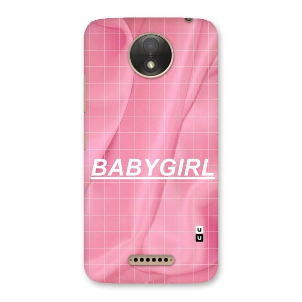 Baby Girl Check Back Case for Moto C Plus