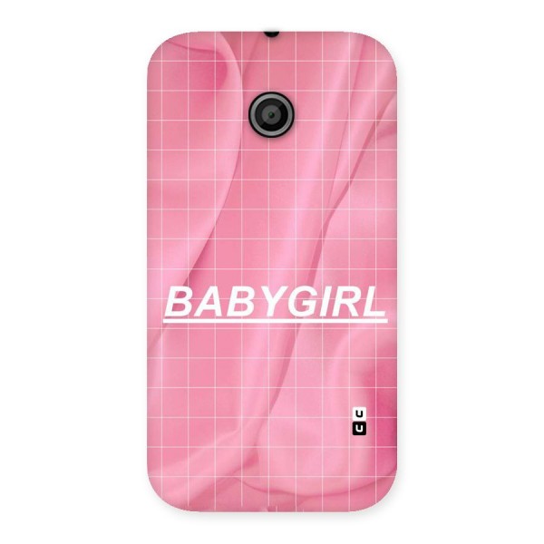 Baby Girl Check Back Case for Moto E