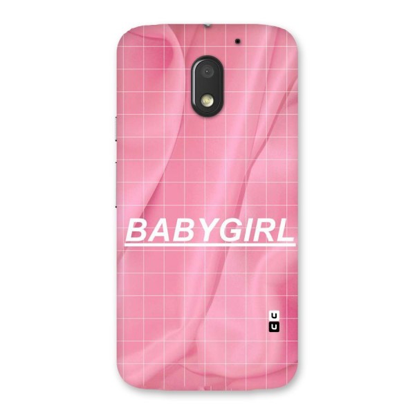 Baby Girl Check Back Case for Moto E3 Power