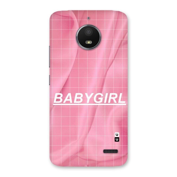 Baby Girl Check Back Case for Moto E4