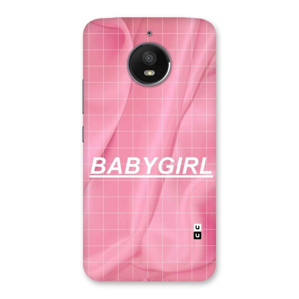 Baby Girl Check Back Case for Moto E4 Plus