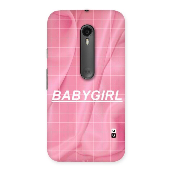 Baby Girl Check Back Case for Moto G3