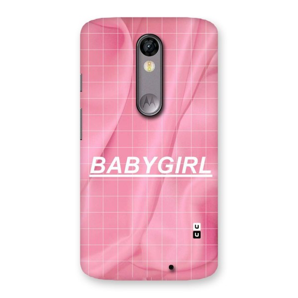 Baby Girl Check Back Case for Moto X Force