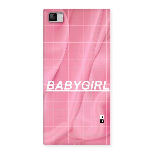 Baby Girl Check Back Case for Xiaomi Mi3