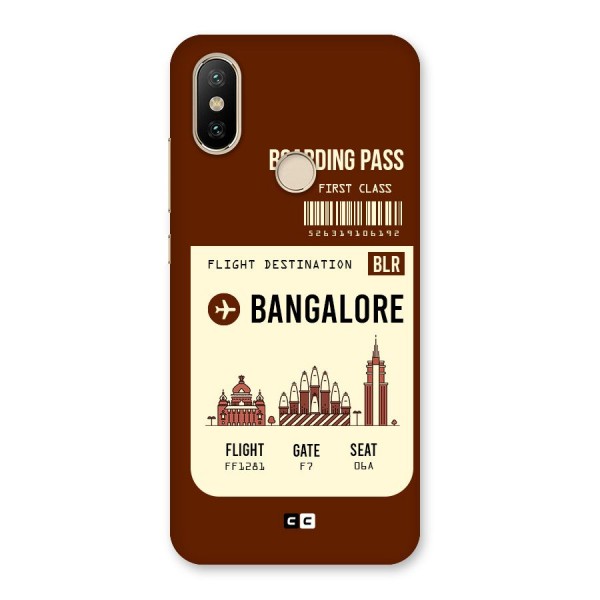 Bangalore Boarding Pass Back Case for Mi A2