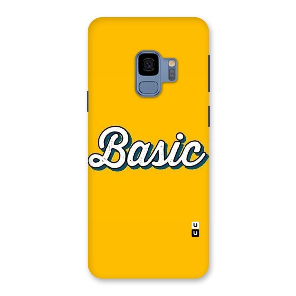 Basic Yellow Back Case for Galaxy S9