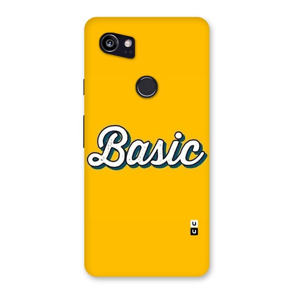 Basic Yellow Back Case for Google Pixel 2 XL