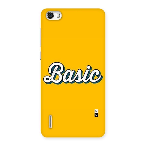 Basic Yellow Back Case for Honor 6