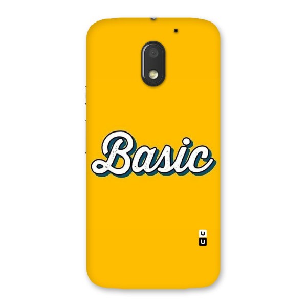 Basic Yellow Back Case for Moto E3 Power