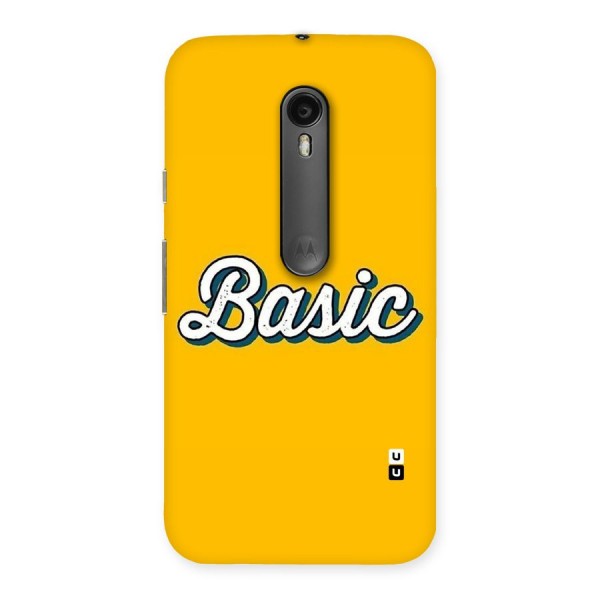 Basic Yellow Back Case for Moto G3