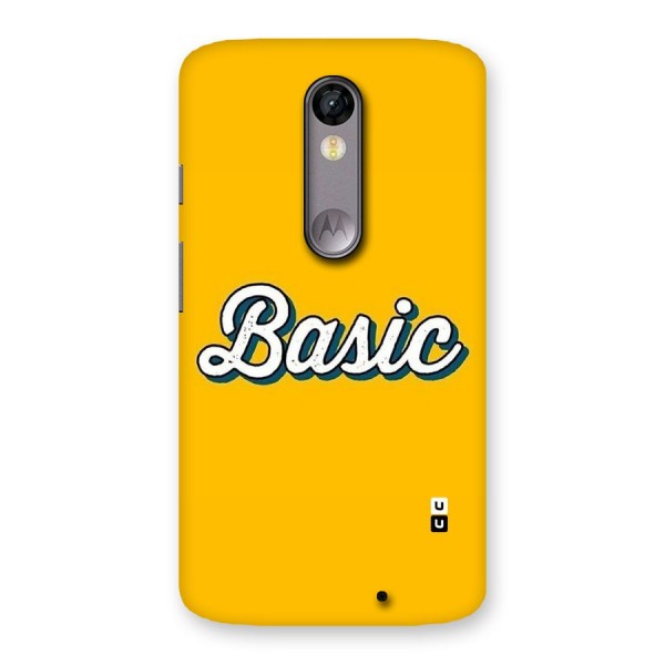 Basic Yellow Back Case for Moto X Force