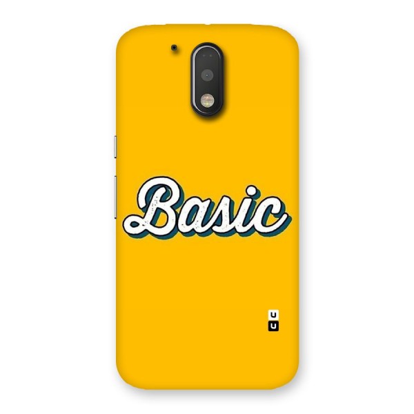 Basic Yellow Back Case for Motorola Moto G4