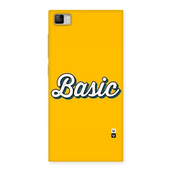 Basic Yellow Back Case for Xiaomi Mi3