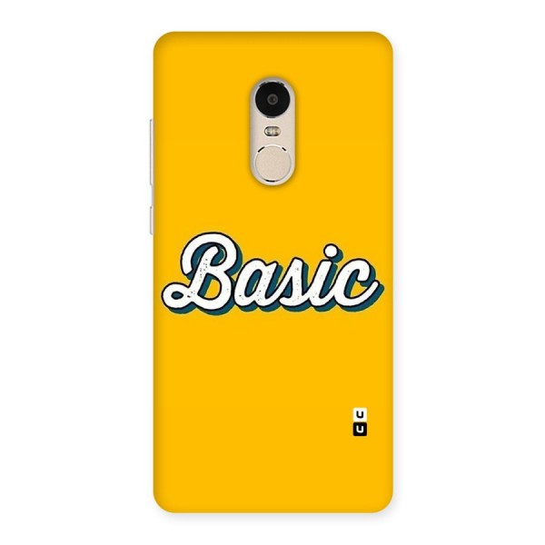 Basic Yellow Back Case for Xiaomi Redmi Note 4