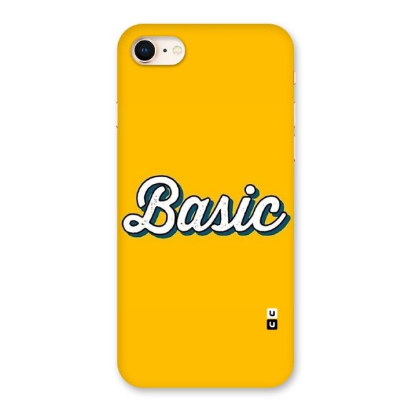 Basic Yellow Back Case for iPhone 8