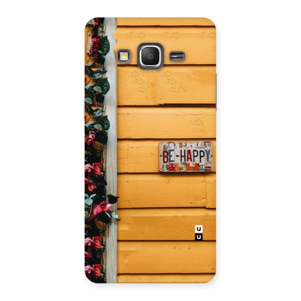 Be Happy Yellow Wall Back Case for Galaxy Grand Prime