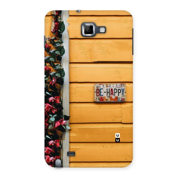 Be Happy Yellow Wall Back Case for Galaxy Note