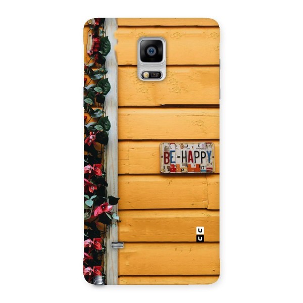 Be Happy Yellow Wall Back Case for Galaxy Note 4