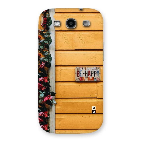 Be Happy Yellow Wall Back Case for Galaxy S3 Neo