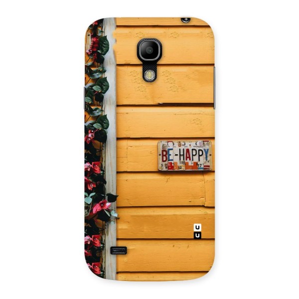 Be Happy Yellow Wall Back Case for Galaxy S4 Mini