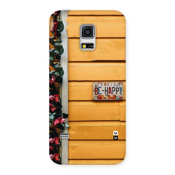 Be Happy Yellow Wall Back Case for Galaxy S5 Mini