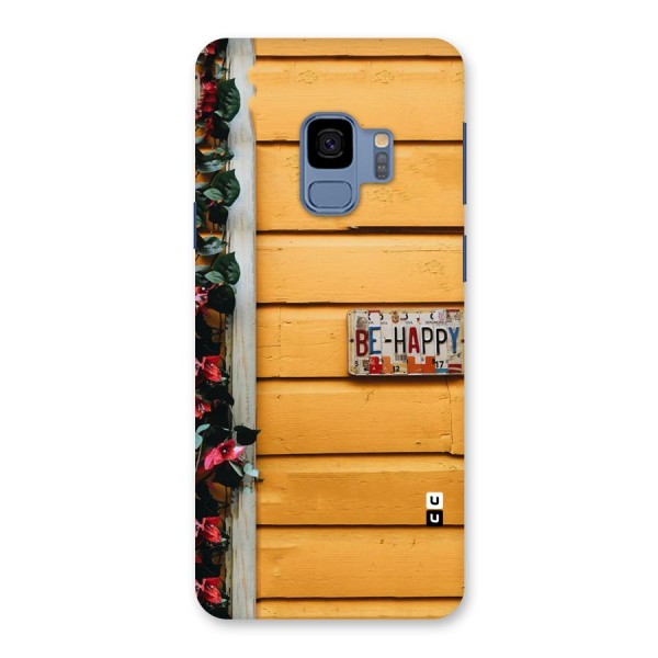 Be Happy Yellow Wall Back Case for Galaxy S9